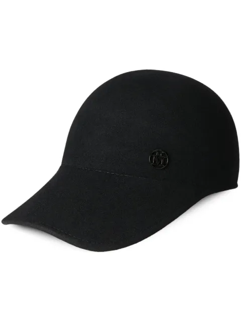 Maison Michel wool logo-plaque cap