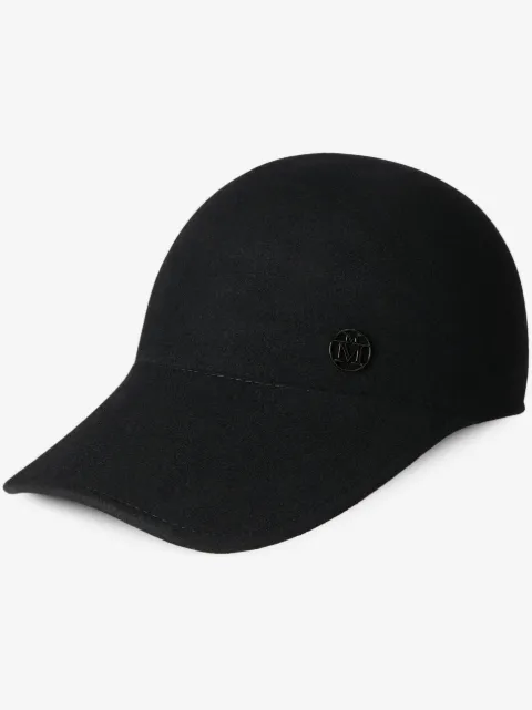 Maison Michel wool logo-plaque cap