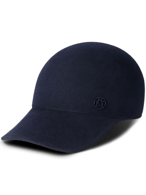 Maison Michel Tiger wool logo-plaque cap