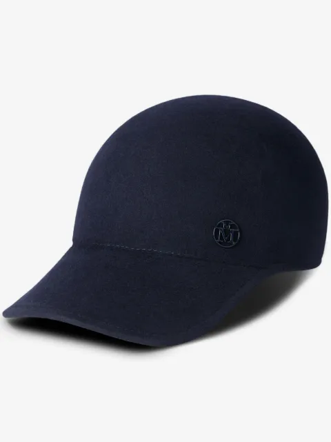 Maison Michel Tiger wool logo-plaque cap