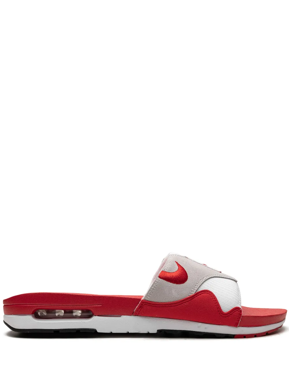 Nike Air Max 1 "sport Red" Slides In White