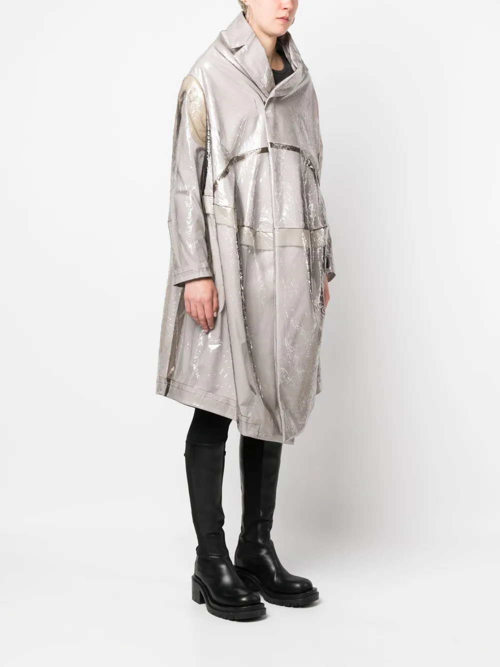 COMME DES GARÇONS ASYMMETRIC EMBOSSED RAINCOAT