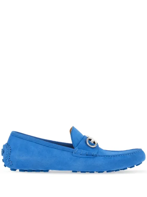 Ferragamo Gancini-buckle leather loafers