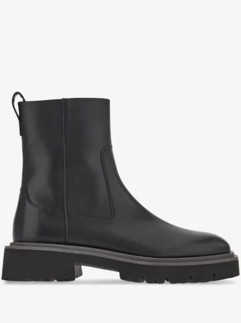 Ferragamo leather ankle boots
