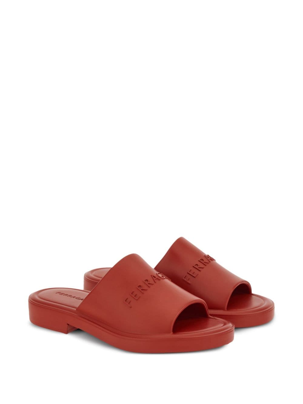 Ferragamo logo-embossed sandals - Rood