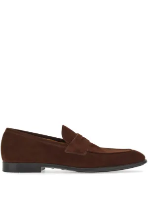 Ferragamo Gancini Suede Loafers | Brown | FARFETCH