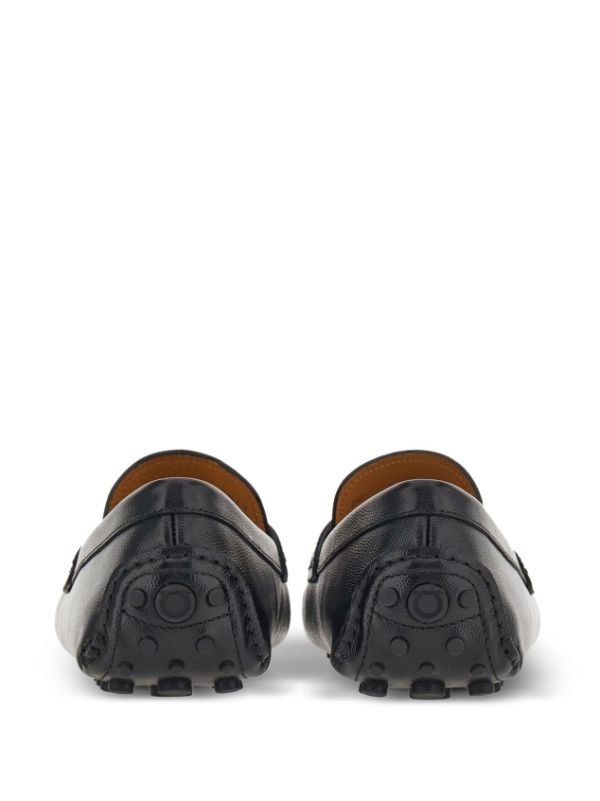 Ferragamo Gancini Buckle Leather Loafers - Farfetch