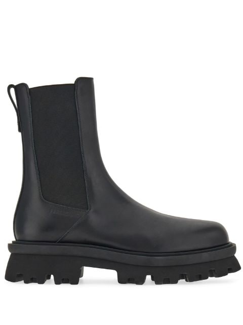 chunky chelsea leather boots