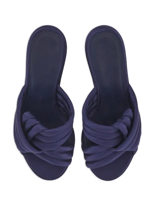 Navy blue slide on sale sandals