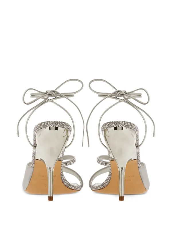 Ferragamo 105mm crystal embellished Leather Sandals Farfetch