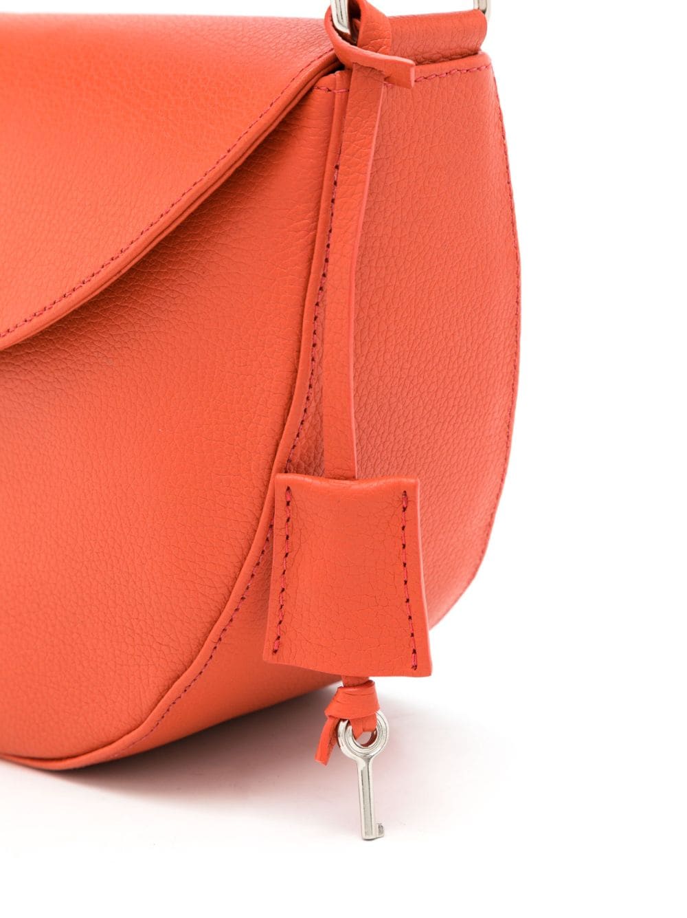 Shop Sarah Chofakian Alexandrine Logo-print Shoulder Bag In Orange
