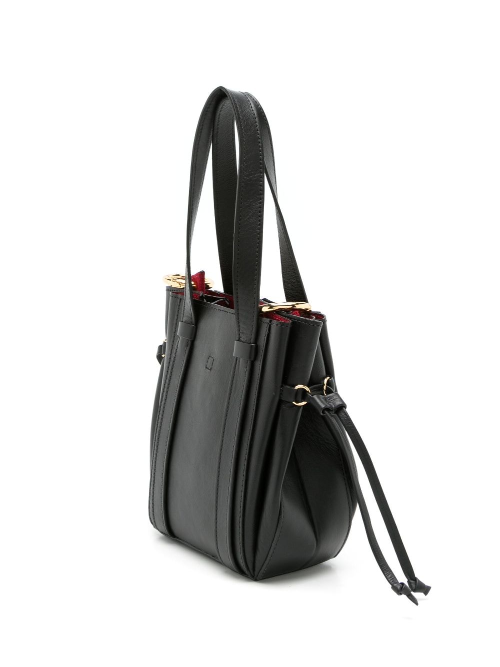Shop Sarah Chofakian Mini Elena Tote Bag In Black