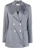 Circolo 1901 pinstripe-pattern double-breasted blazer - Blue