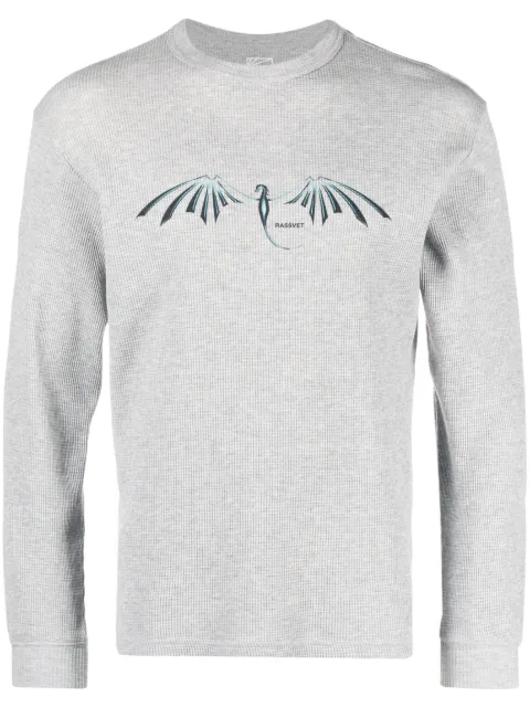  RASSVET playera de tejido gofrado con logo estampado