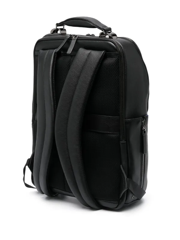 PIQUADRO ブラック レザーバックパック PIQUADRO レザーバックパック | ブラック | FARFETCH JP