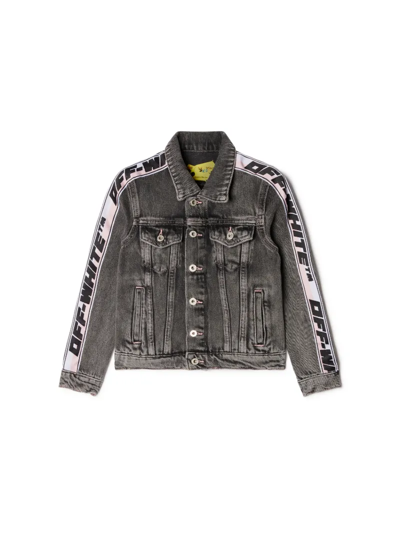 Jeansjacke mit Logoband