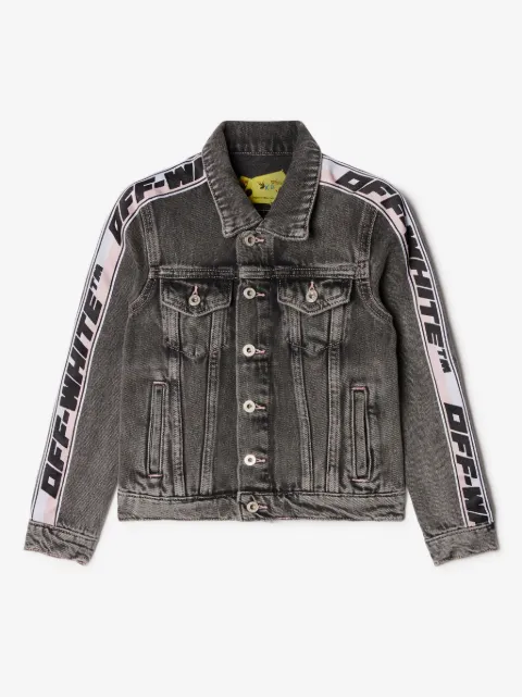 Off-White Kids veste en jean à logo imprimé