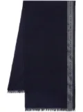 Ferragamo colour-block logo-print scarf - Blue
