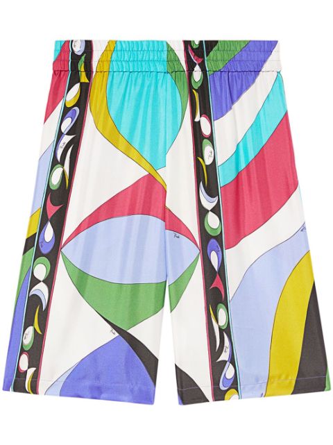 PUCCI abstract-print knee-length shorts