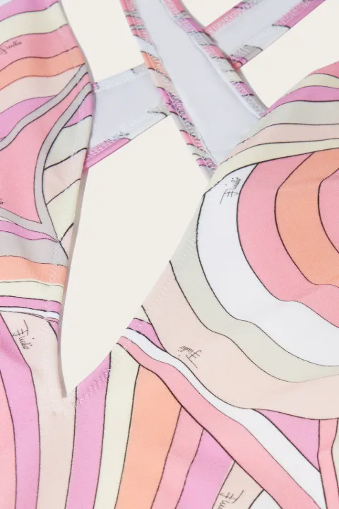 Iride-Print Crossover Swimsuit