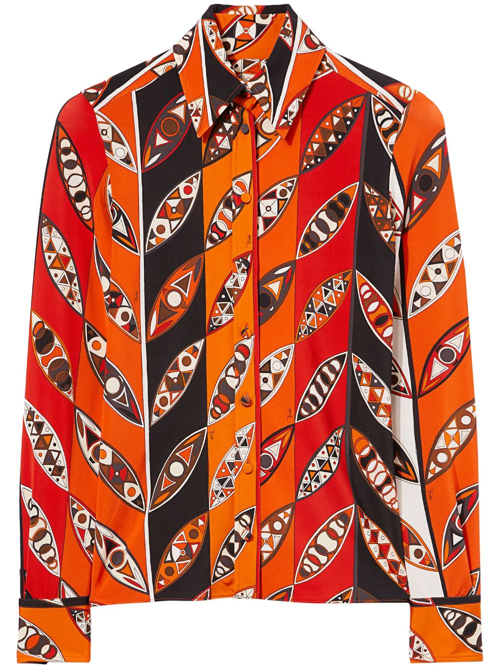 PUCCI Girandole-print long-sleeve shirt - Red