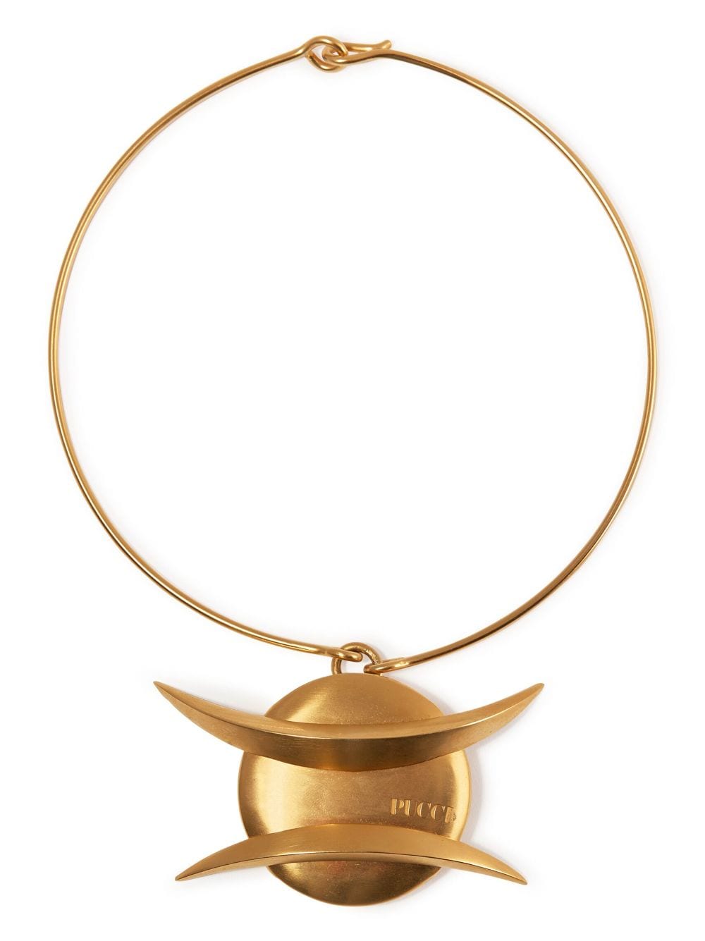Pucci Round Pendant Necklace In Gold