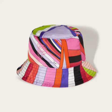 Logo-Embroidered Silk Reversible Bucket Hat