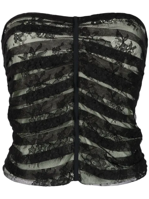 Nº21 strapless gathered-detail top