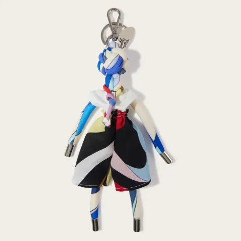 Patchwork-Print Keyring 