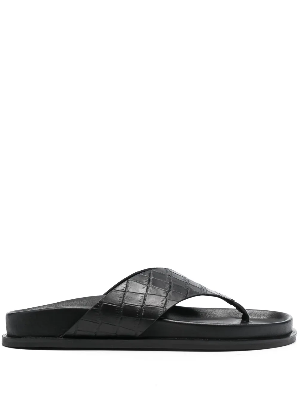 A.EMERY The Alma crocodile-effect open-toe slides