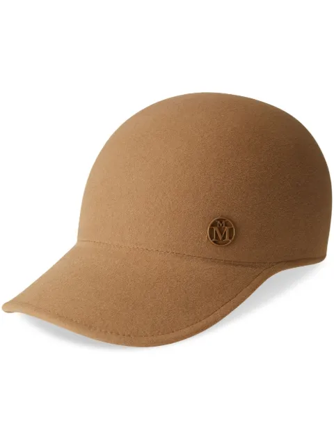 Maison Michel Tiger wool logo-plaque cap