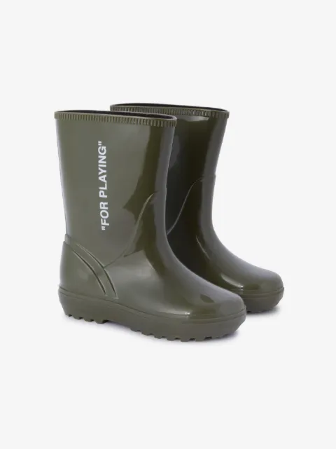 Off-White Kids For Playing rubber boots