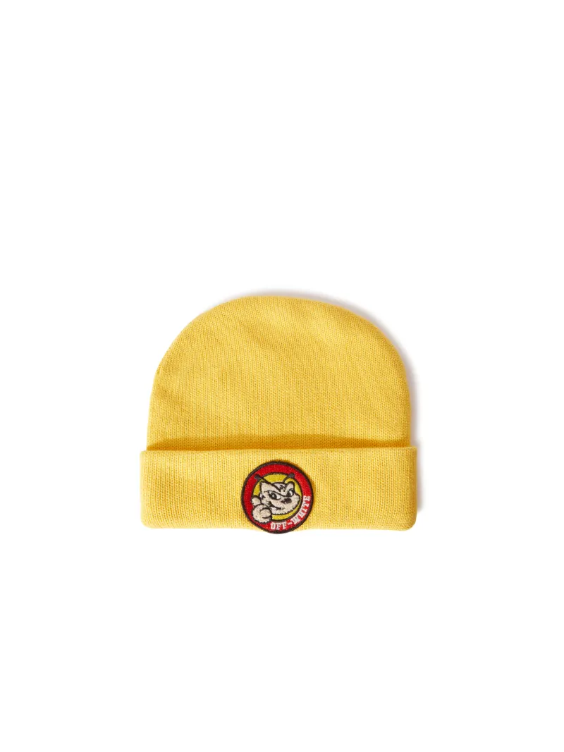 MASCOTTE PATCH BEANIE OCHER YELLOW  WHIT