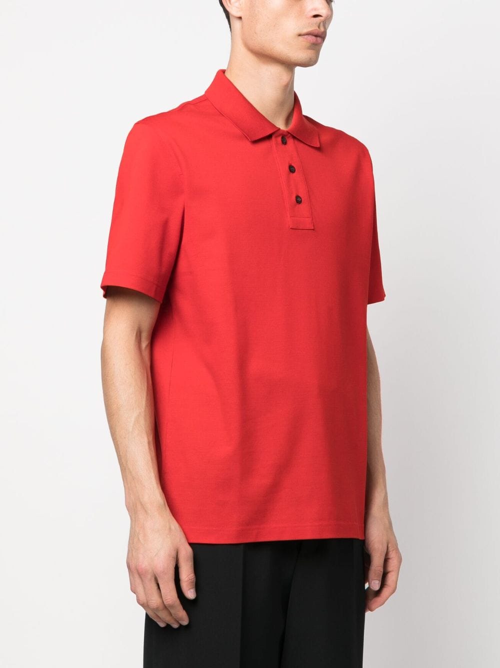 Shop Ferragamo Short-sleeve Cotton Polo Shirt In Rot