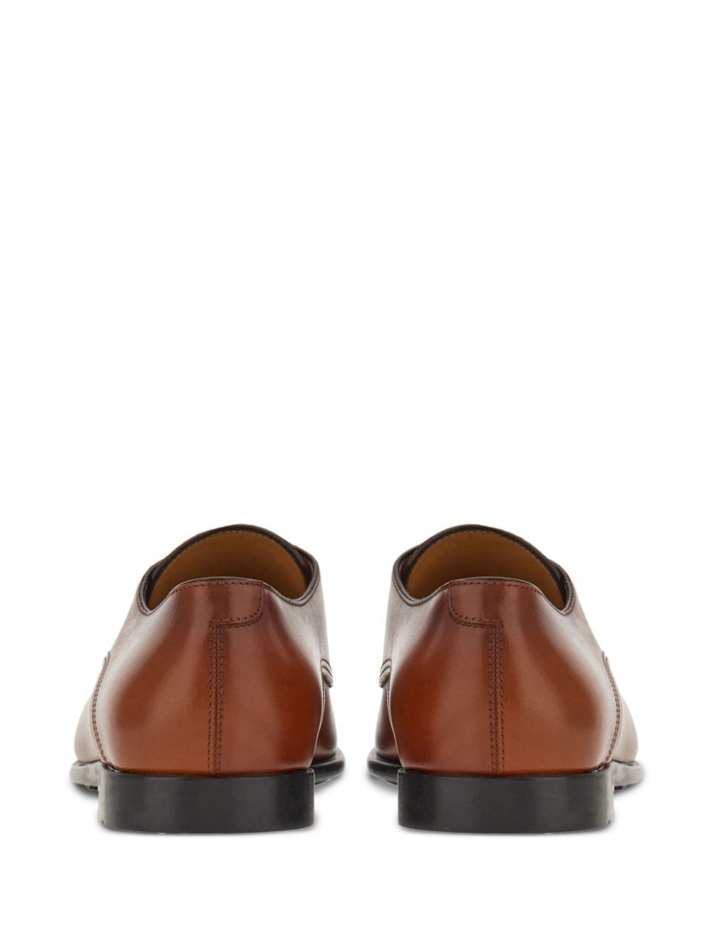 Shop Ferragamo Two-tone Leather Derby Shoes In Brown