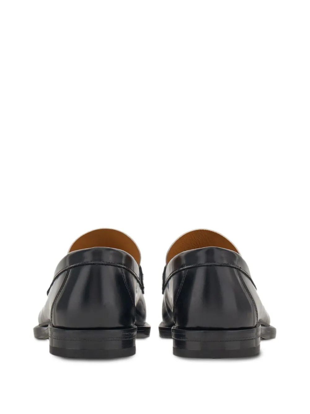 Shop Ferragamo Logo-debossed Two-tone Loafers In White