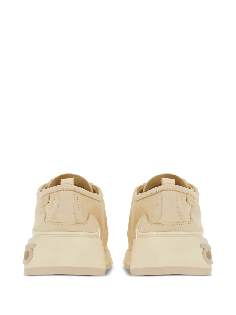  Ferragamo Lace-up Leather Sneakers - Neutrals 