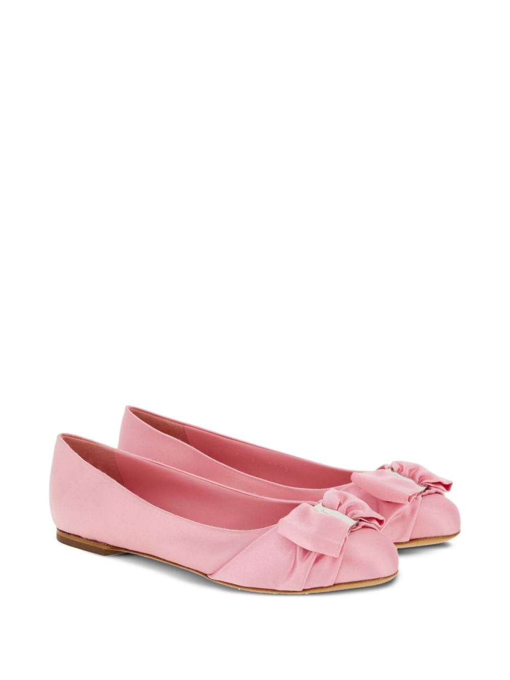 Shop Ferragamo Vara Bow-detailing Leather Loafers In Pink