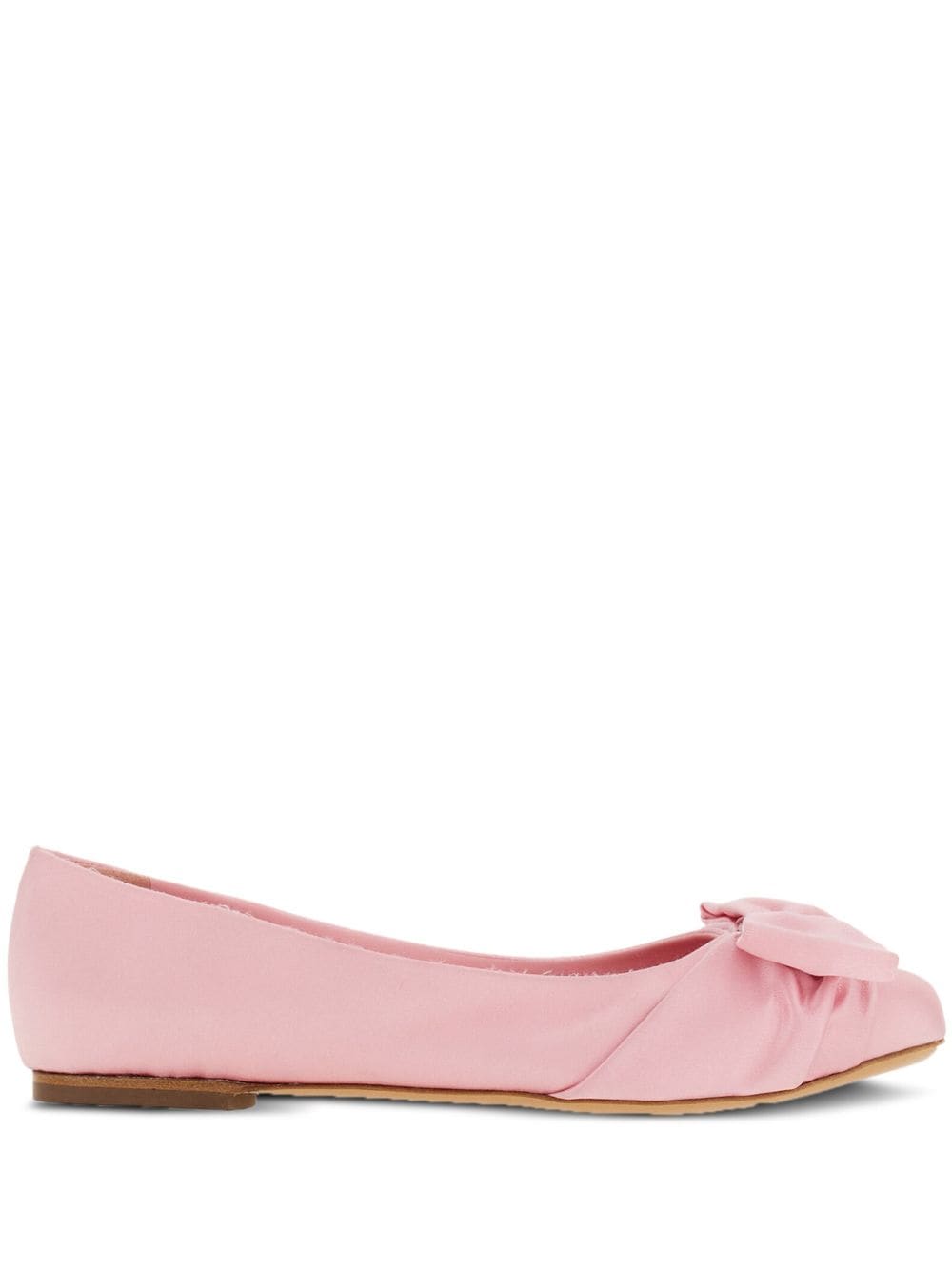 Ferragamo Vara Bow-detailing Leather Loafers In Pink
