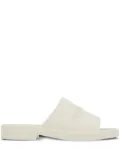 Ferragamo logo-debossed open-toe slides - White