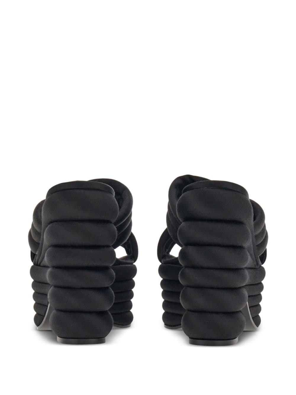 Shop Ferragamo Padded-design Platform Sandals In Black