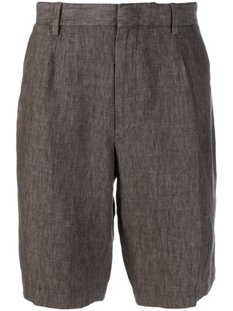 Zegna slub-texture mid-rise shorts