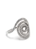 Delfina Delettrez 18kt white gold diamond Spiral Loop ring - Silver