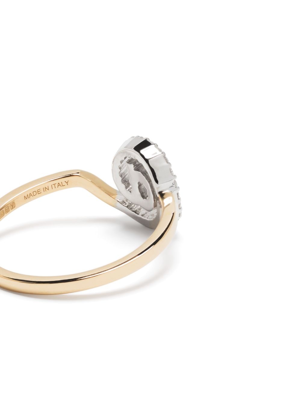 Shop Delfina Delettrez 18kt Yellow Gold And Diamond Snail Ring