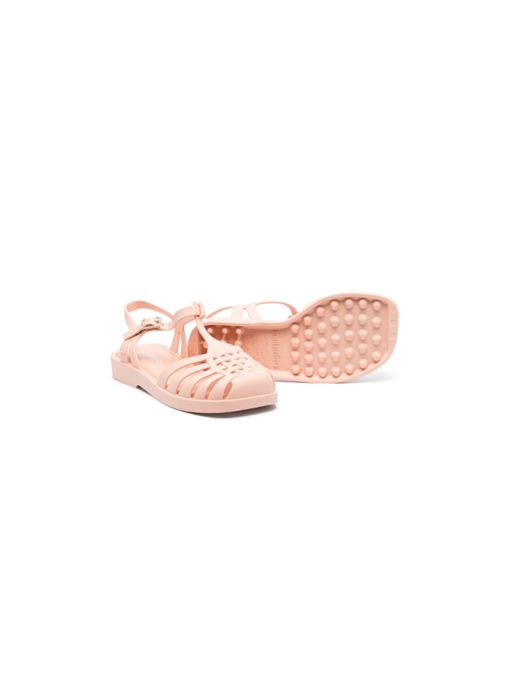 Shop Mini Melissa Aranha Caged-toe Sandals In Neutrals
