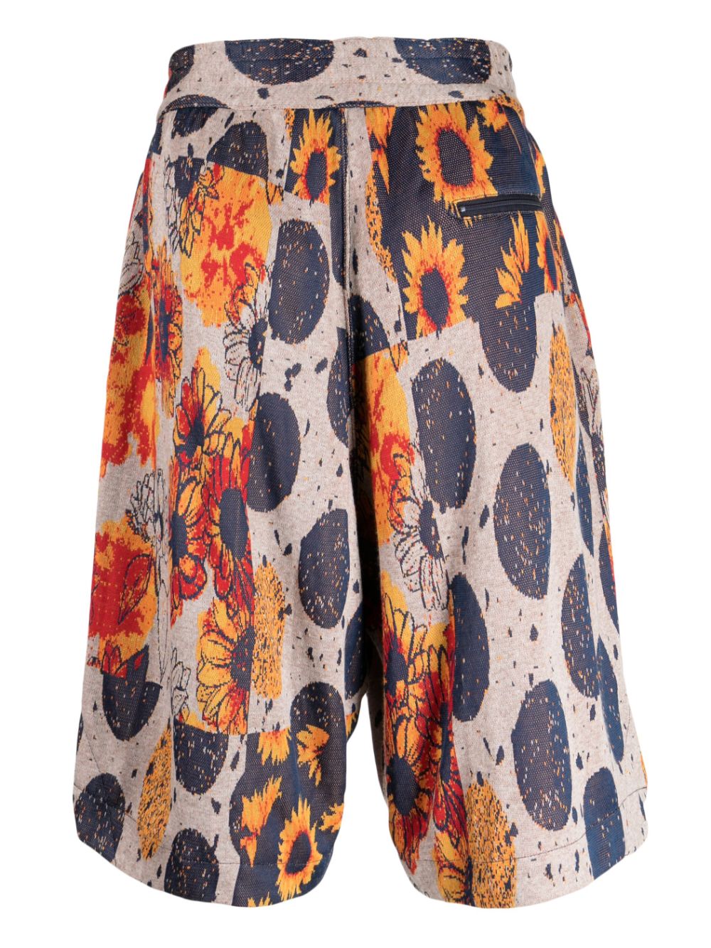 Engineered Garments mix-print crop-crotch shorts - Oranje