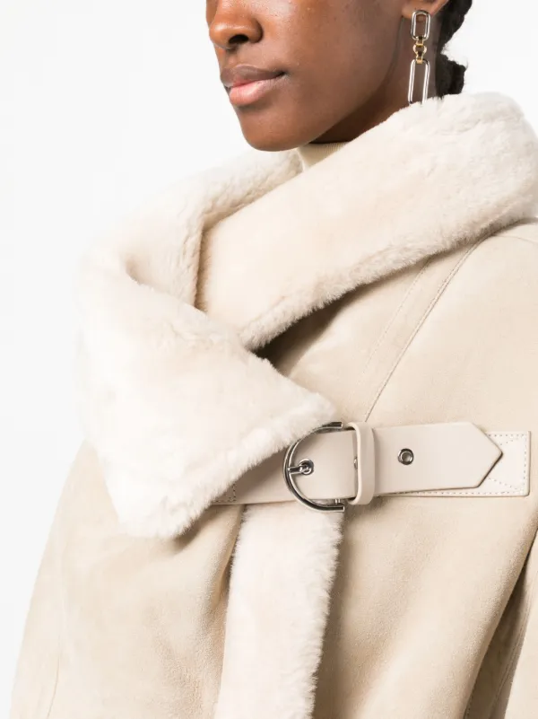 Shoreditch Ski Club Darling shearling-trim Suede Jacket