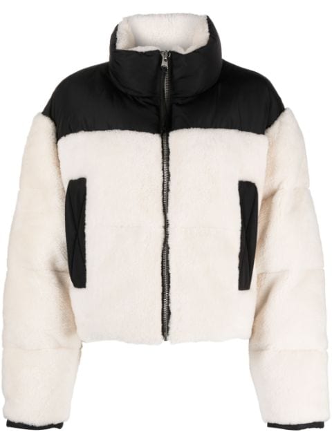 Shoreditch Ski Club Maya shearling puffer jacket 