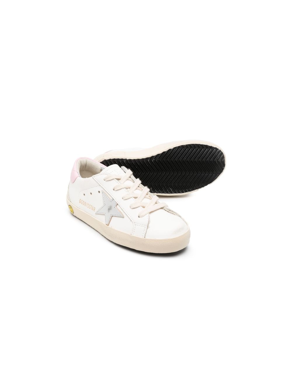 Golden Goose Kids Super-Star leather sneakers - Wit
