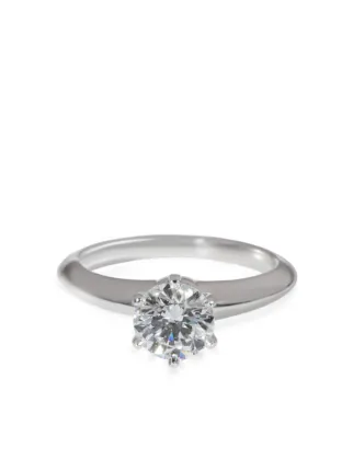 Tiffany & Co. Pre-Owned ソリティア ダイヤモンド リング プラチナ